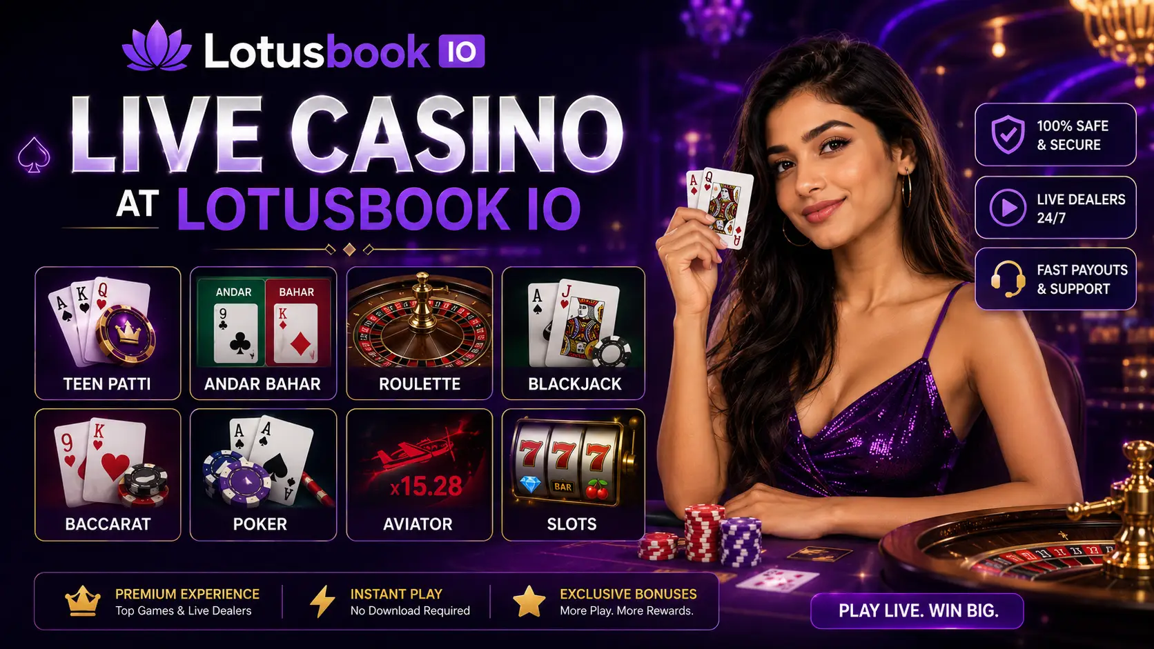 LIVE CASINO AT LOTUSBOOK IO