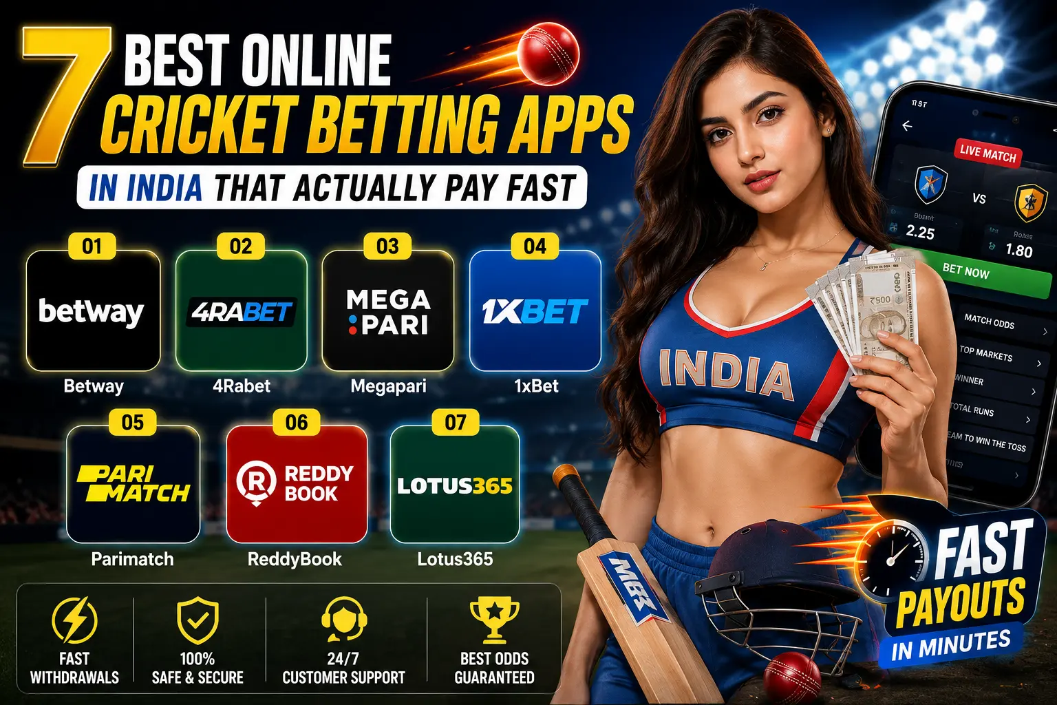 7 Best Online Cricket Betting Apps in India That Actually Pay Fast