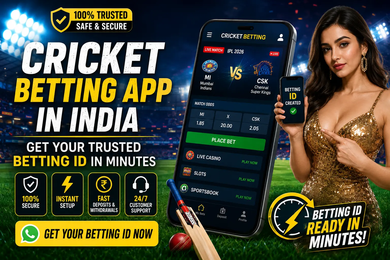 Cricket Betting App in India – Get Your Trusted Betting ID in Minutes