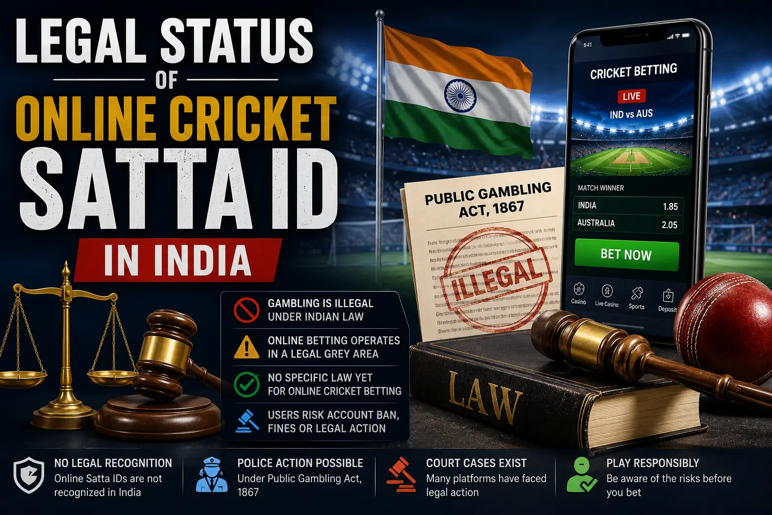 Legal Status of Online Cricket Satta ID in India